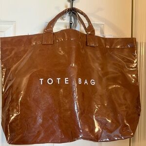 Coffee color Tote Bag PVC bag! Very sturdy and BRAND New!
